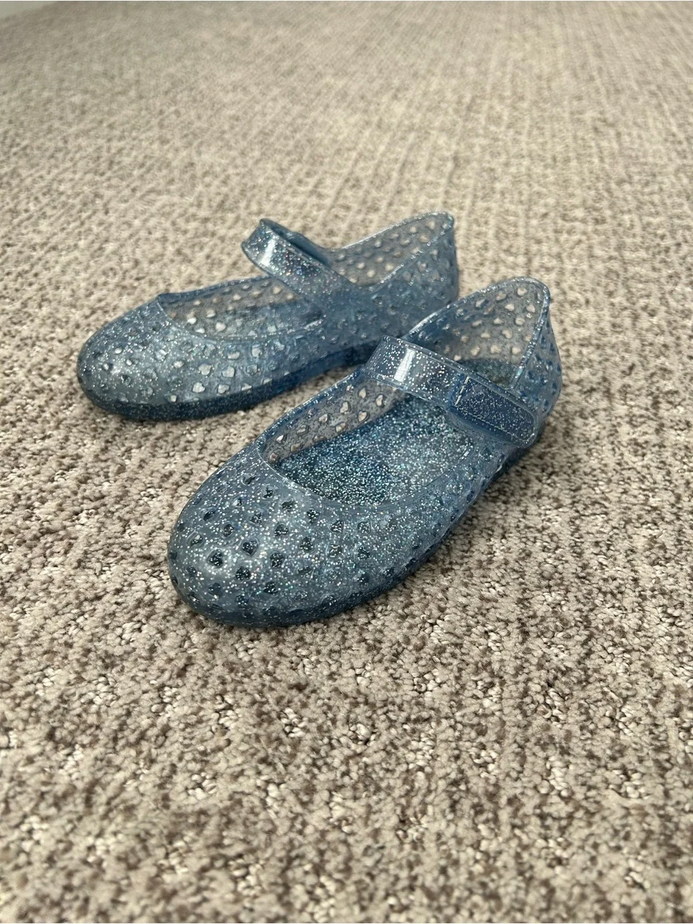 Old Navy Sparkle Jelly Mary Jane Shoes in Navy Blue
